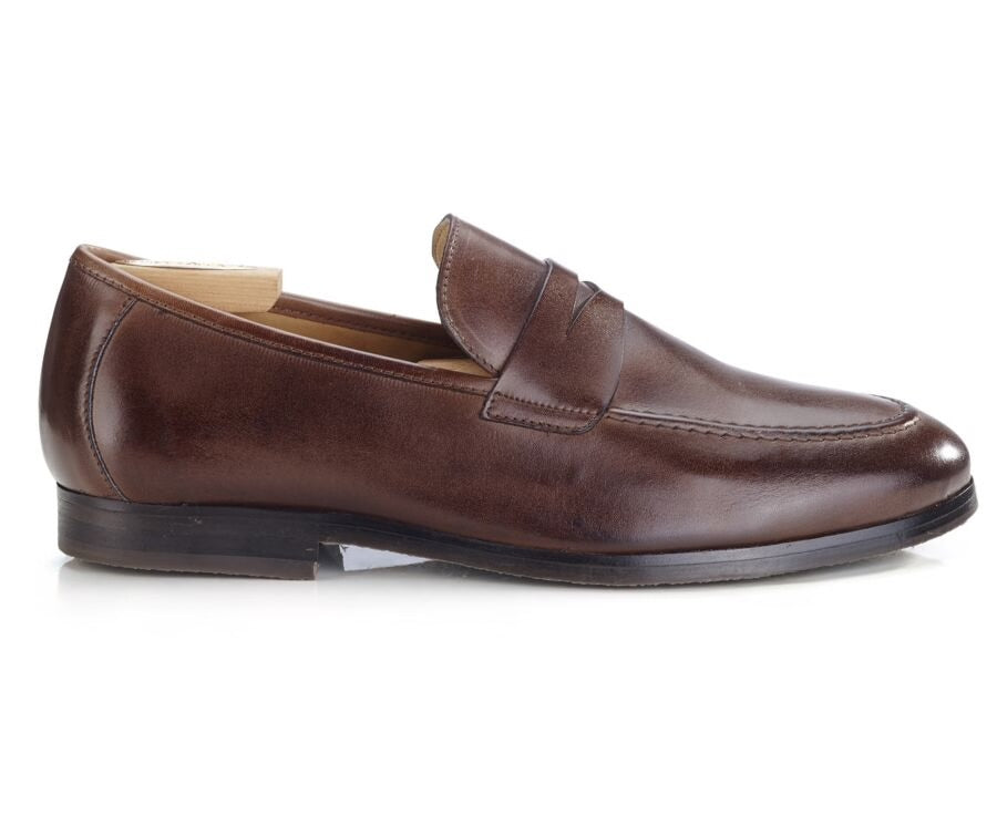Mocasines Penny de Piel Marrón