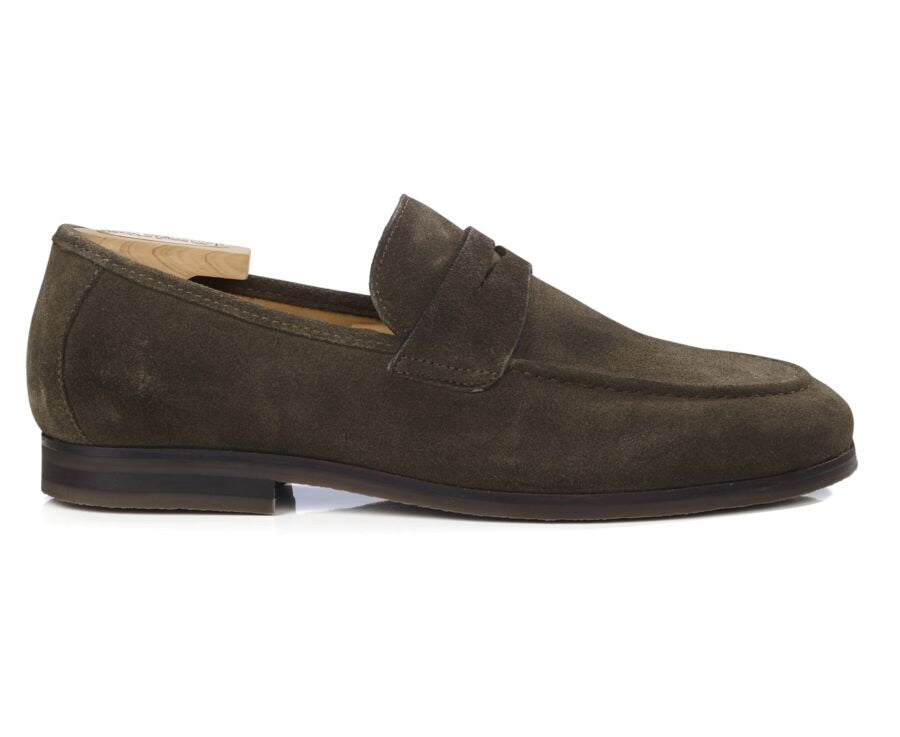Mocasines de Ante para Hombre en Color Verde Oliva
